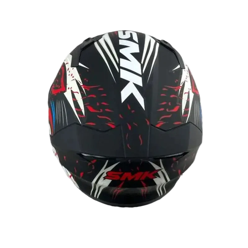 SMK STELLAR ANIMAL MA231 INTEGRALE CASCHI DI MOTO OPACO NERO BIANCO ROSSO