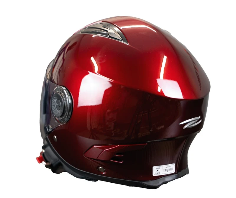 ZEUS JET ZS-617 CASCHI DI MOTO ROSSO VINO
