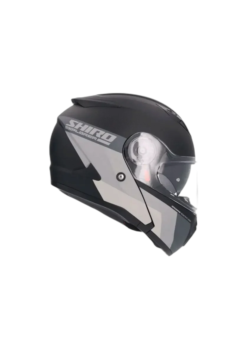 SHIRO EXPLORER MAVERICK MODULARE CASCHI DI MOTO OPACO TITANIUM