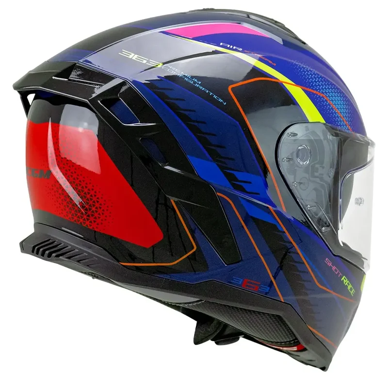 CGM 363G SHOT VILLAIN INTEGRALI CASCHI DI MOTO BLU VIOLA ROSSO