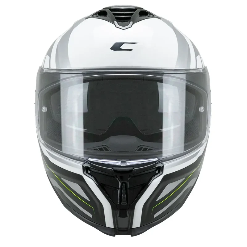 CGM 363G SHOT VILLAIN INTEGRALI CASCHI DI MOTO BIANCO NERO GIALLO FLUO