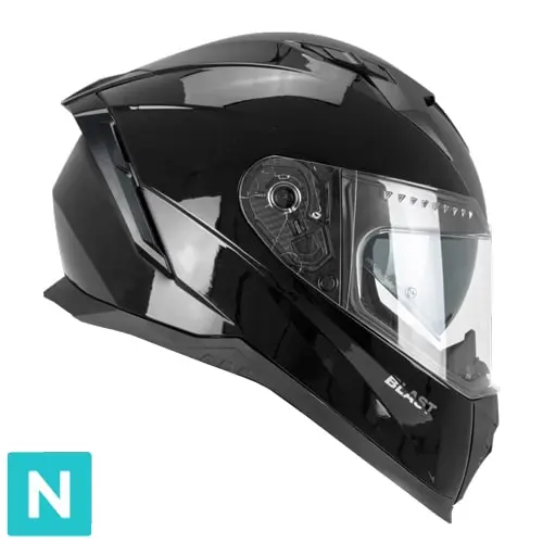 CGM 311A BLAST MONO INTEGRALI CASCO DI MOTO NERO LUCIDO