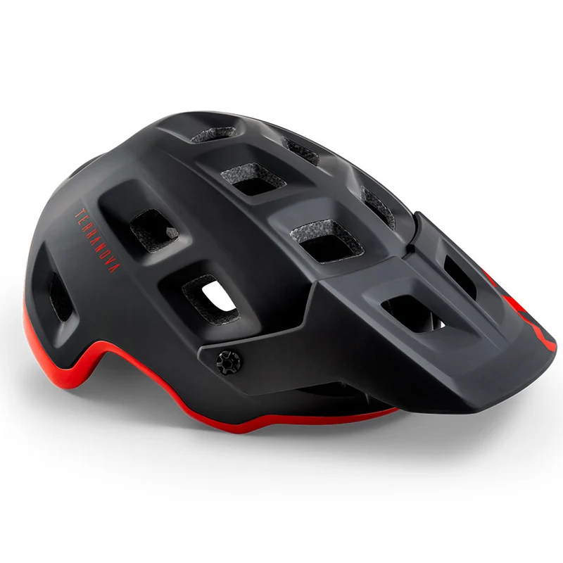 Casco Met Terranova - Nero rosso