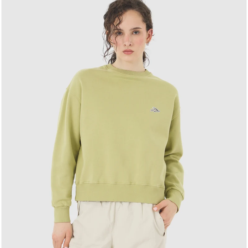 Felpa donna Cafe du cycliste Celeste - Verde