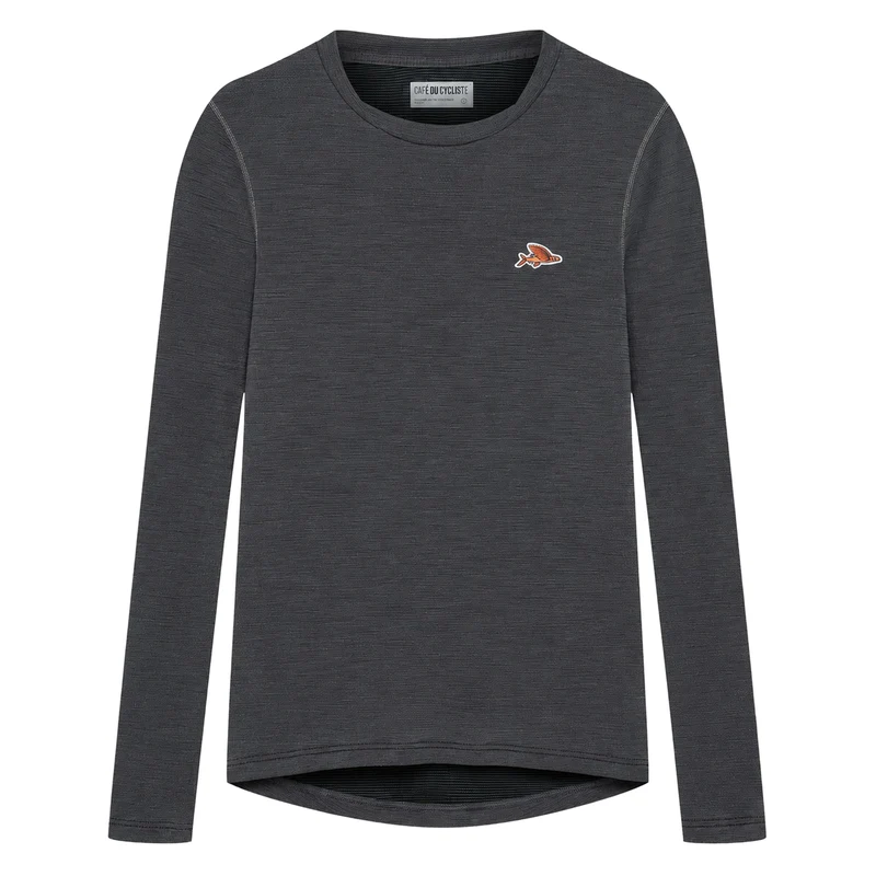 Maglia intima maniche lunghe Cafe du cycliste Judith - Grigio scuro