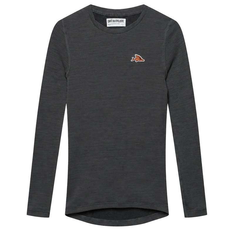 Maglia intima donna maniche lunghe Cafe du Cycliste Judith - Grigio scuro