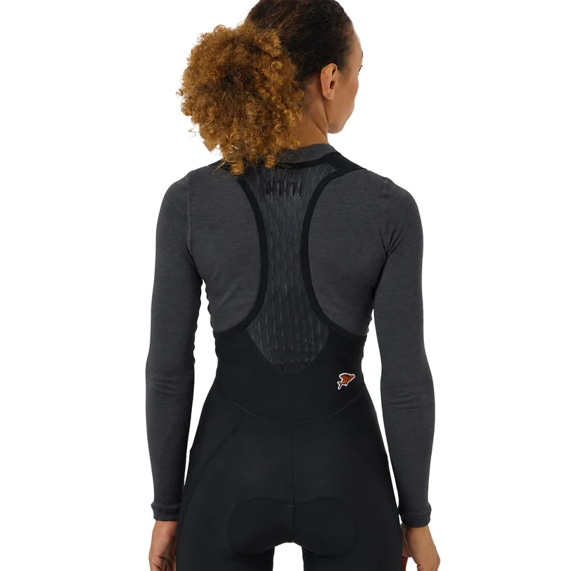Maglia intima donna maniche lunghe Cafe du Cycliste Judith - Grigio scuro