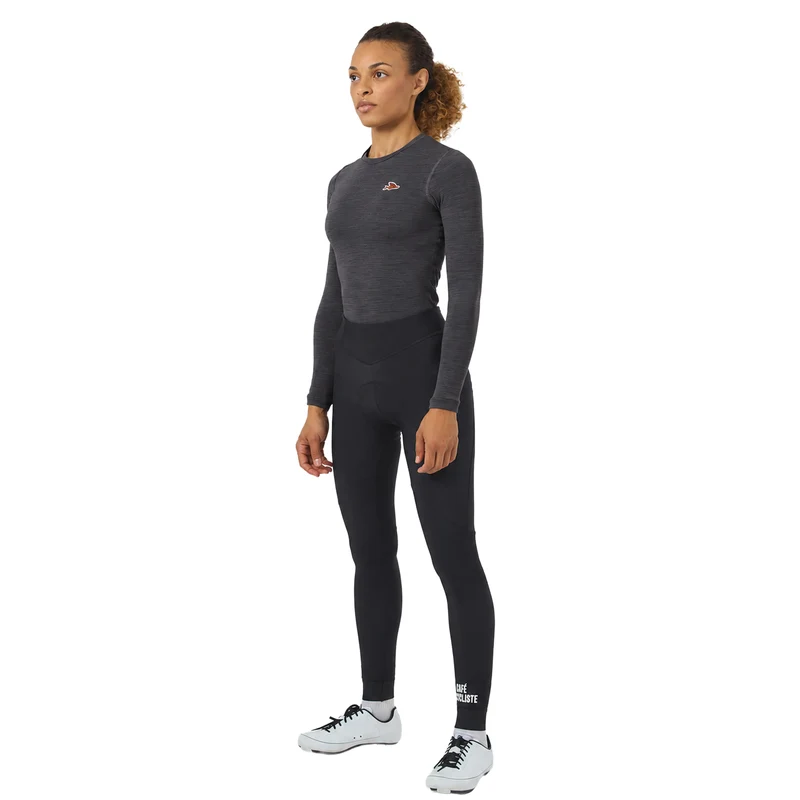 Maglia intima donna maniche lunghe Cafe du Cycliste Judith - Grigio scuro