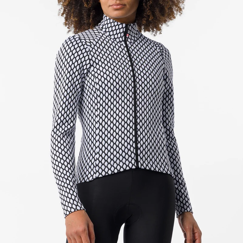Maglia maniche lunghe donna Castelli Ventra - Nero bianco