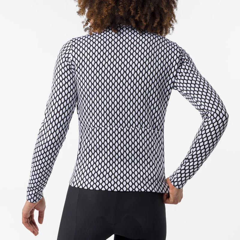 Maglia maniche lunghe donna Castelli Ventra - Nero bianco