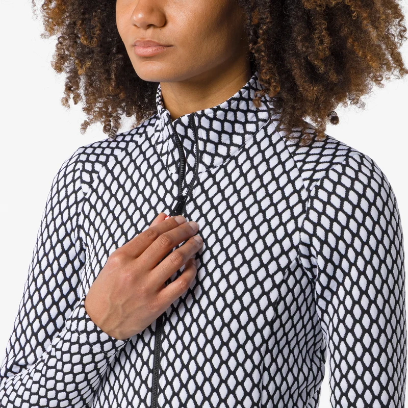 Maglia maniche lunghe donna Castelli Ventra - Nero bianco