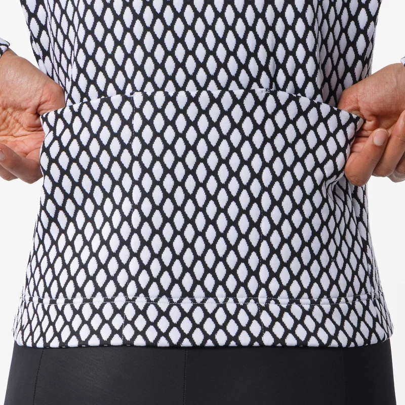 Maglia maniche lunghe donna Castelli Ventra - Nero bianco