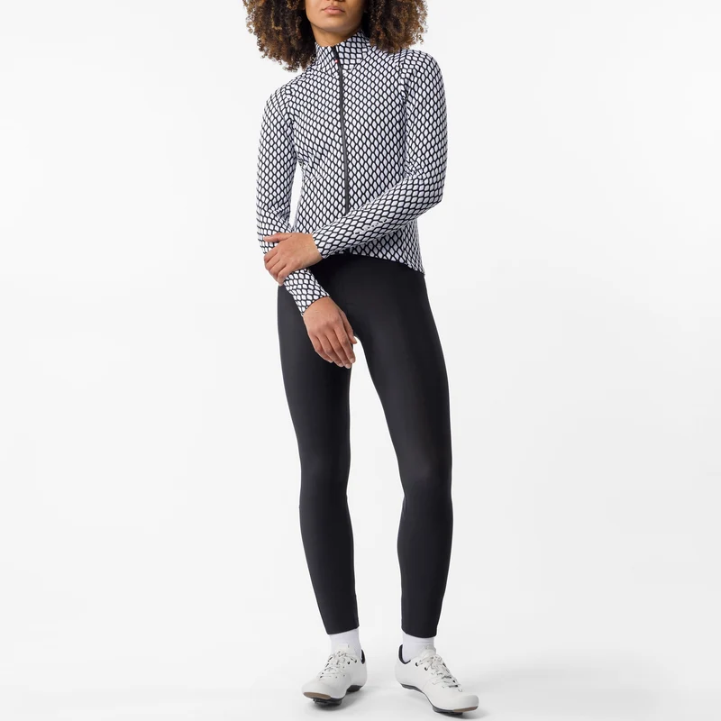 Maglia maniche lunghe donna Castelli Ventra - Nero bianco