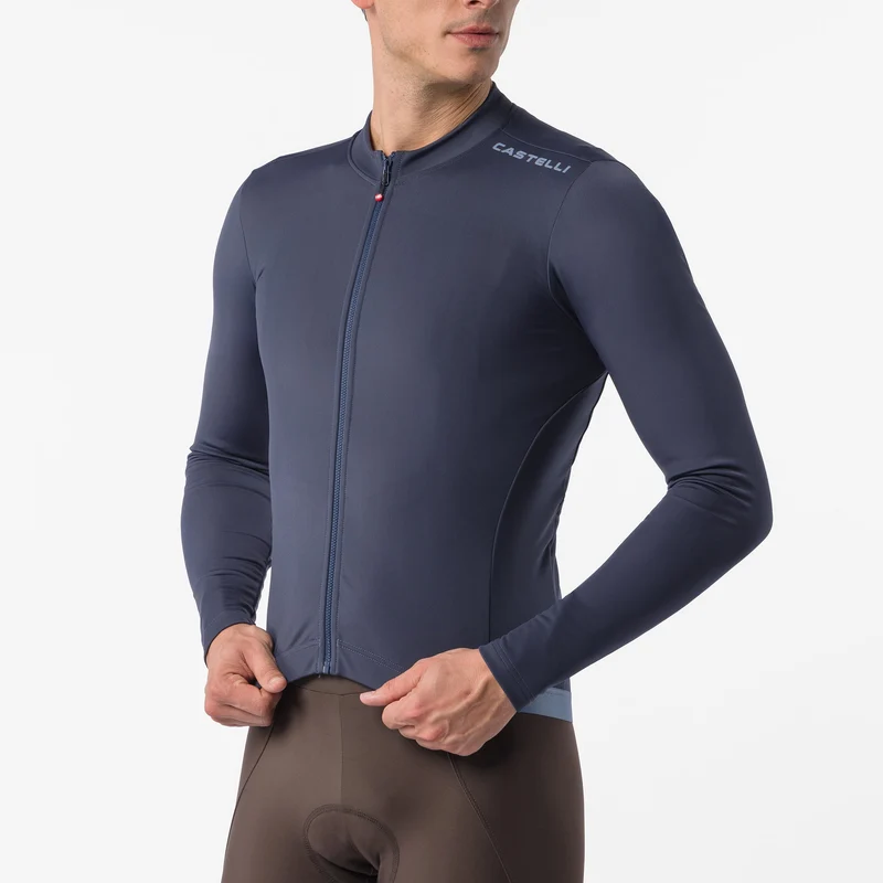 Maglia maniche lunghe Castelli Espresso Thermal 2 - Blu scuro