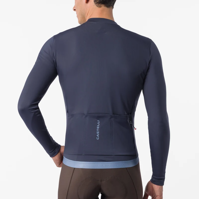 Maglia maniche lunghe Castelli Espresso Thermal 2 - Blu scuro