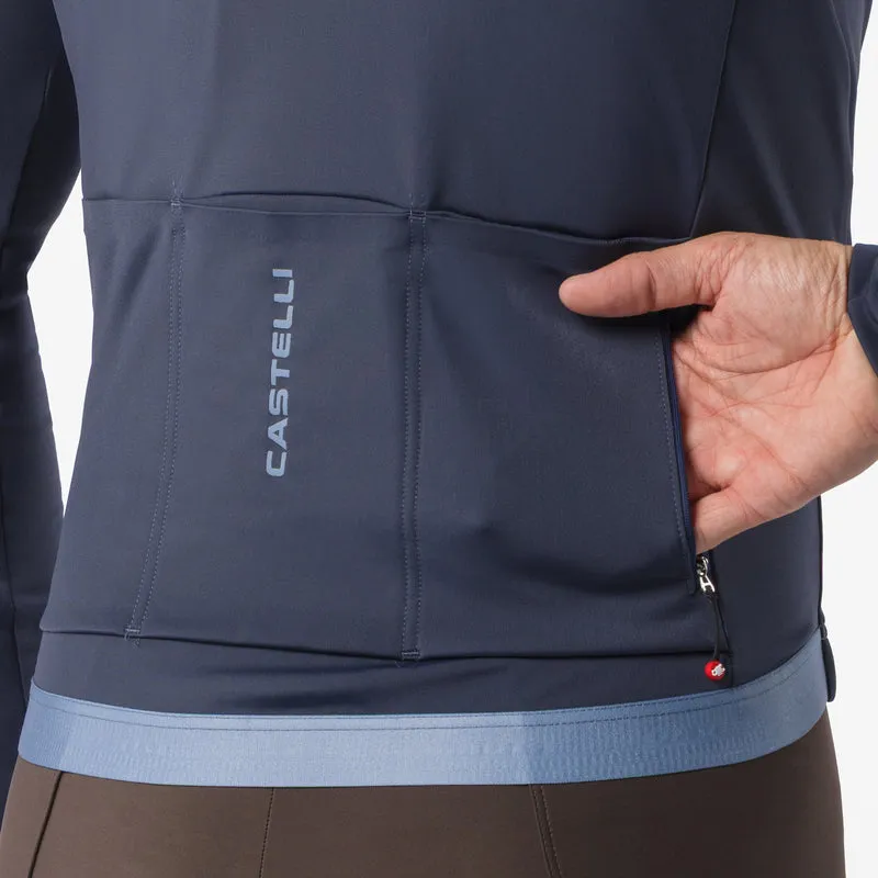 Maglia maniche lunghe Castelli Espresso Thermal 2 - Blu scuro