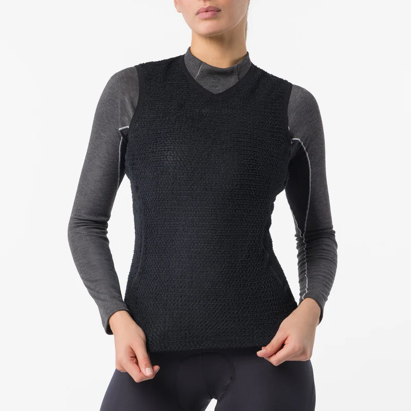 Maglia intima donna senza maniche Castelli Cold Days 2nd - Nero