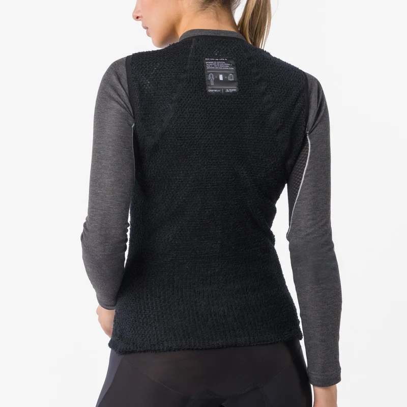 Maglia intima donna senza maniche Castelli Cold Days 2nd - Nero