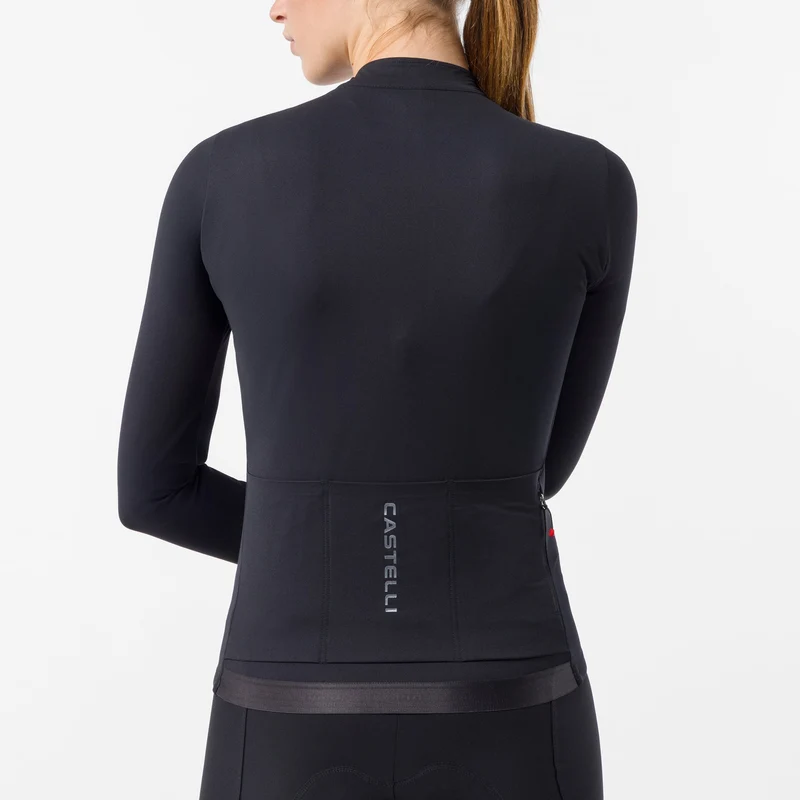 Maglia donna maniche lunghe Castelli Thermowoven - Nero
