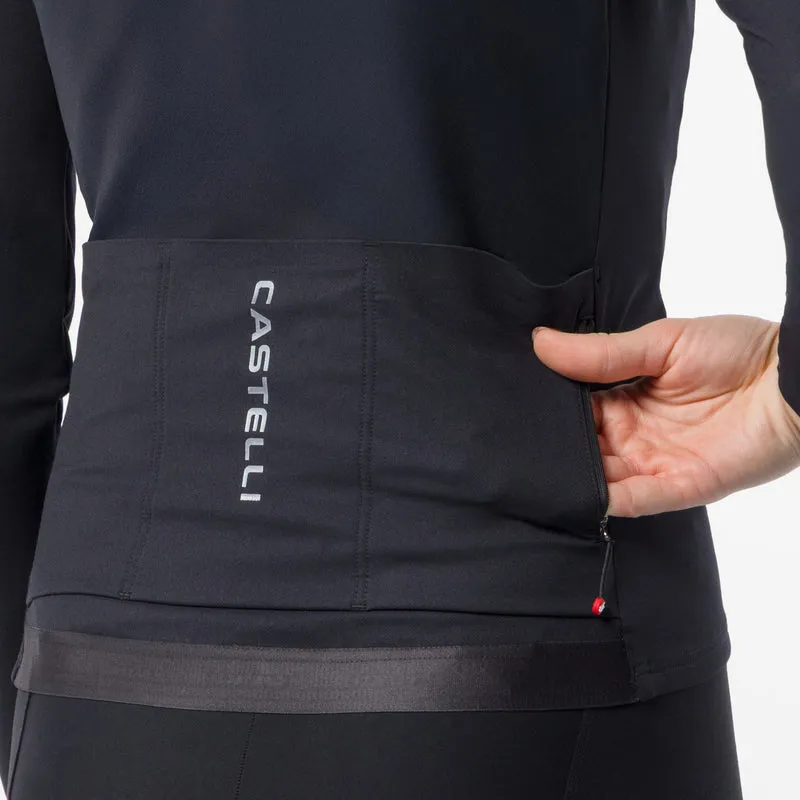 Maglia donna maniche lunghe Castelli Thermowoven - Nero