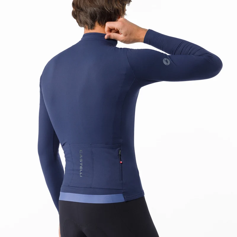 Maglia maniche lunghe Castelli Thermowoven - Blu