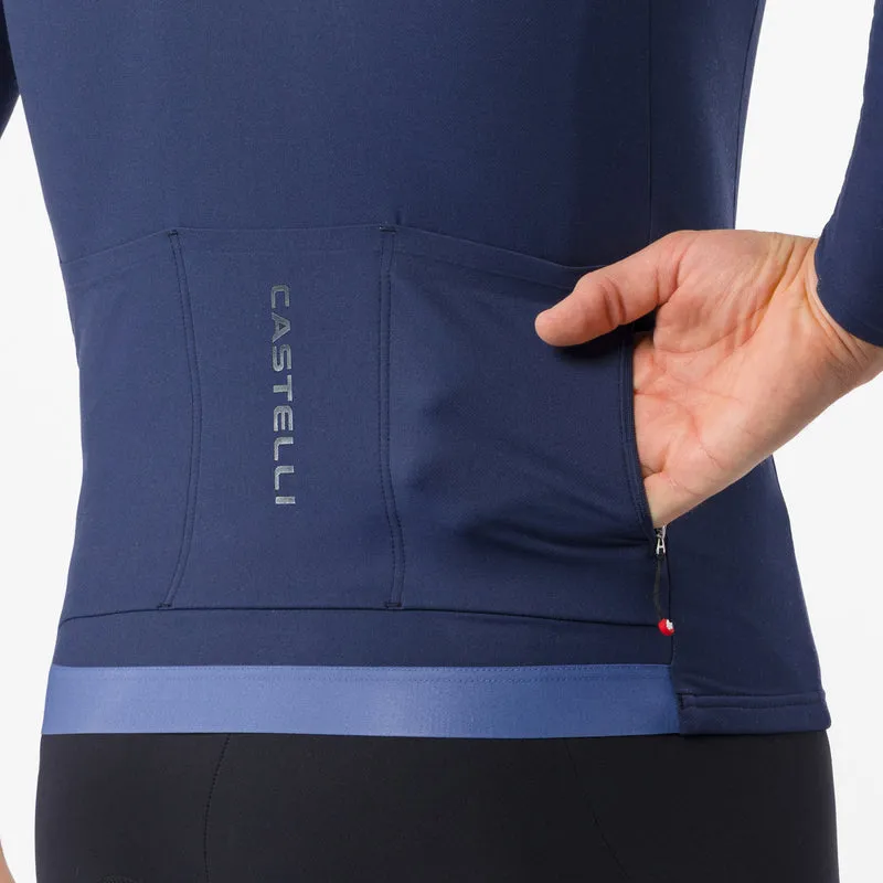 Maglia maniche lunghe Castelli Thermowoven - Blu