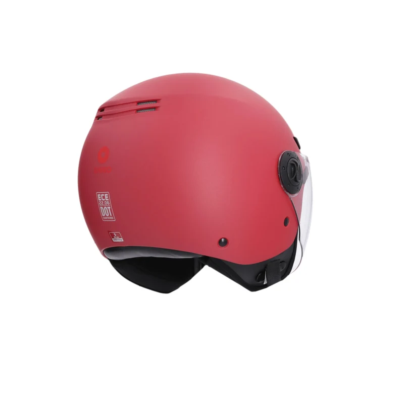 SHIRO HELMETS SH-62 KIOTO CASCHI DI MOTO MONOCROMO ROSSO OPACO