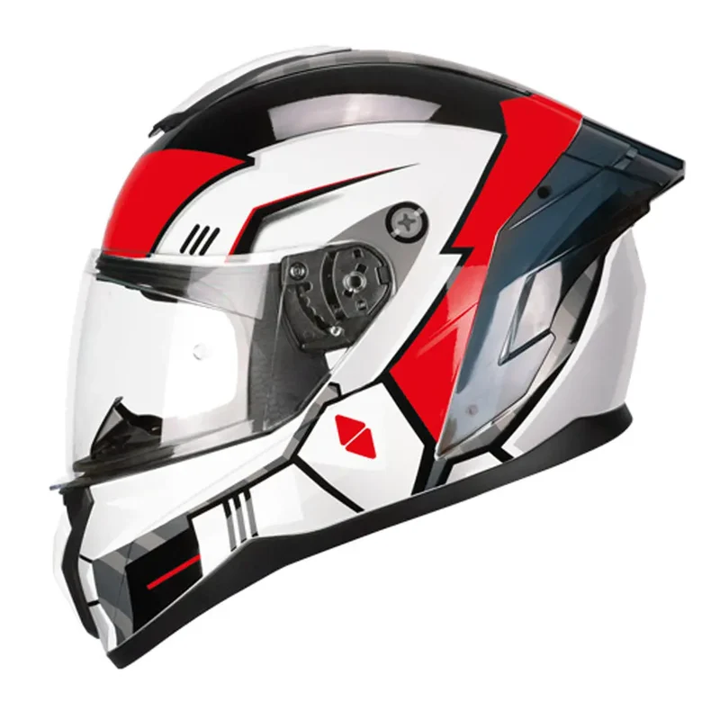CGM 330S RIOT SPACE INTEGRALI CASCHI DI MOTO BIANCO NERO ROSSO