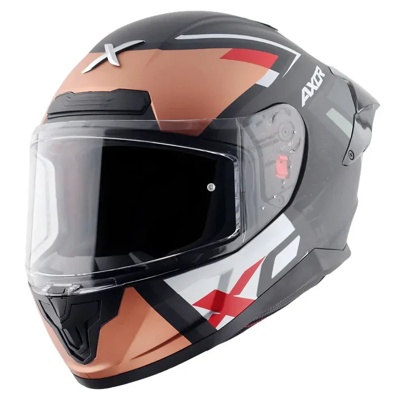 AXOR SABER X SPORTS CASCHI DI MOTO NERO ARANCIONE OPACO