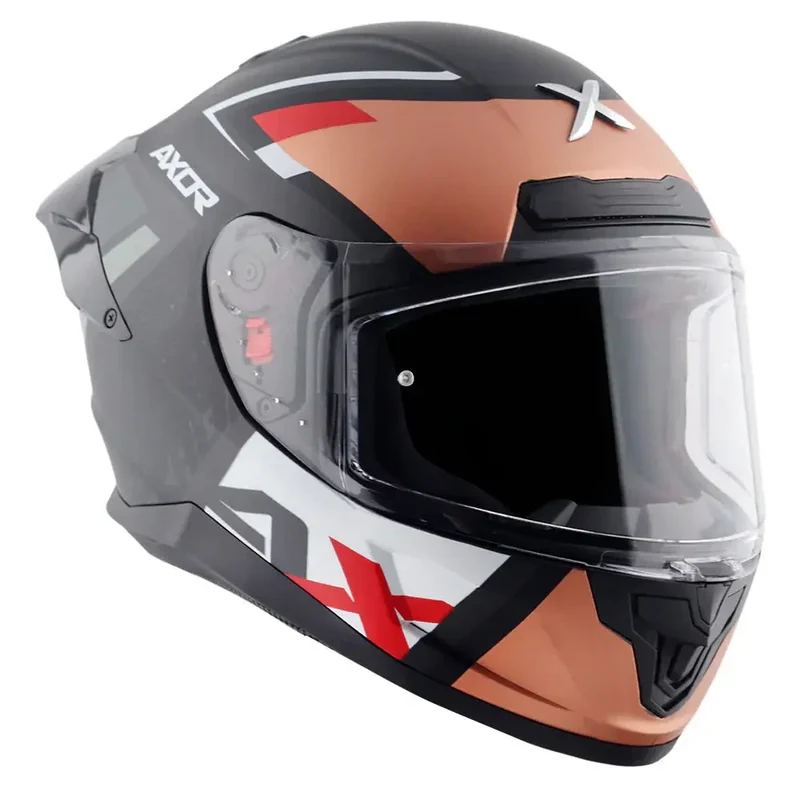 AXOR SABER X SPORTS CASCHI DI MOTO NERO ARANCIONE OPACO