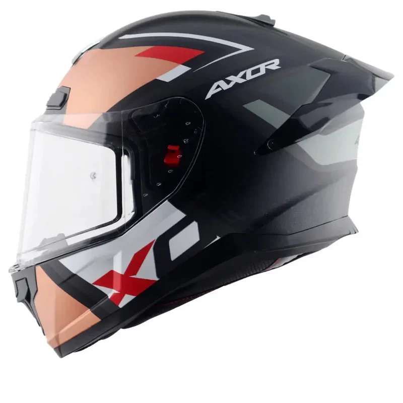 AXOR SABER X SPORTS CASCHI DI MOTO NERO ARANCIONE OPACO