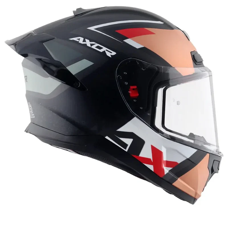 AXOR SABER X SPORTS CASCHI DI MOTO NERO ARANCIONE OPACO