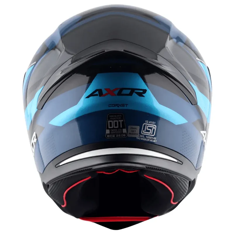 AXOR HUNTER CORNET INTEGRALE CASCHI DI MOTO NERO BLU