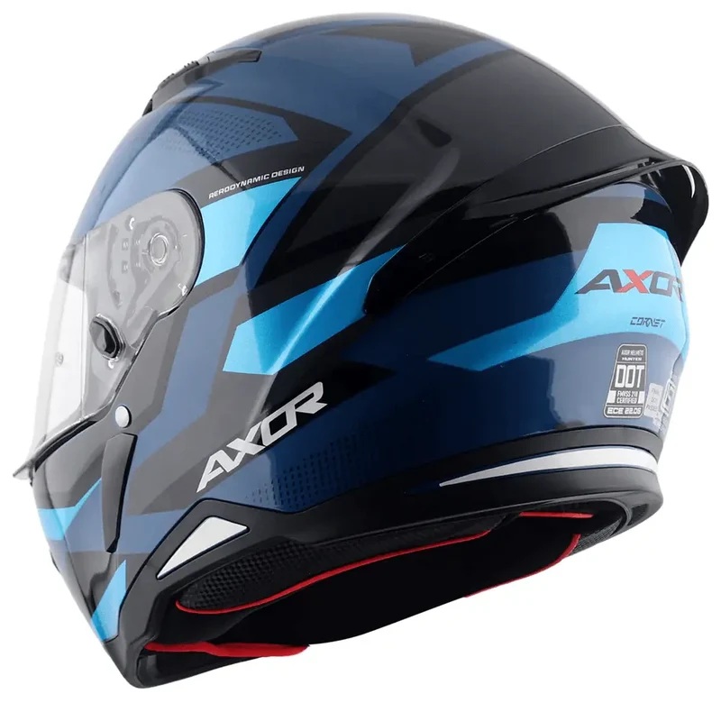 AXOR HUNTER CORNET INTEGRALE CASCHI DI MOTO NERO BLU