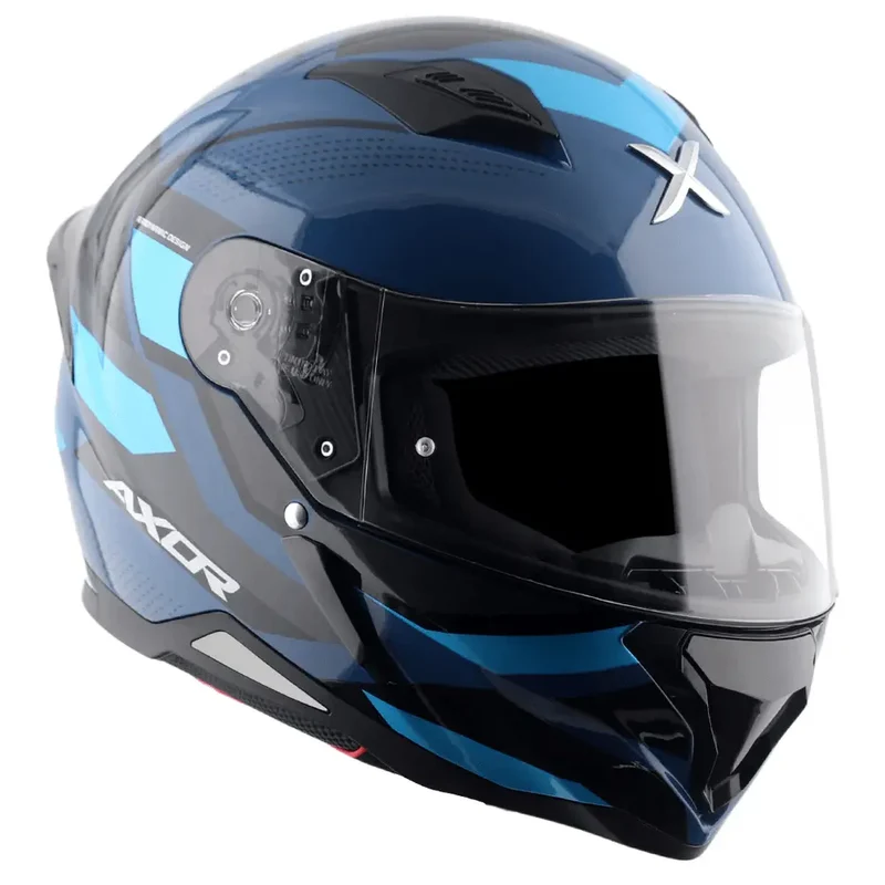 AXOR HUNTER CORNET INTEGRALE CASCHI DI MOTO NERO BLU