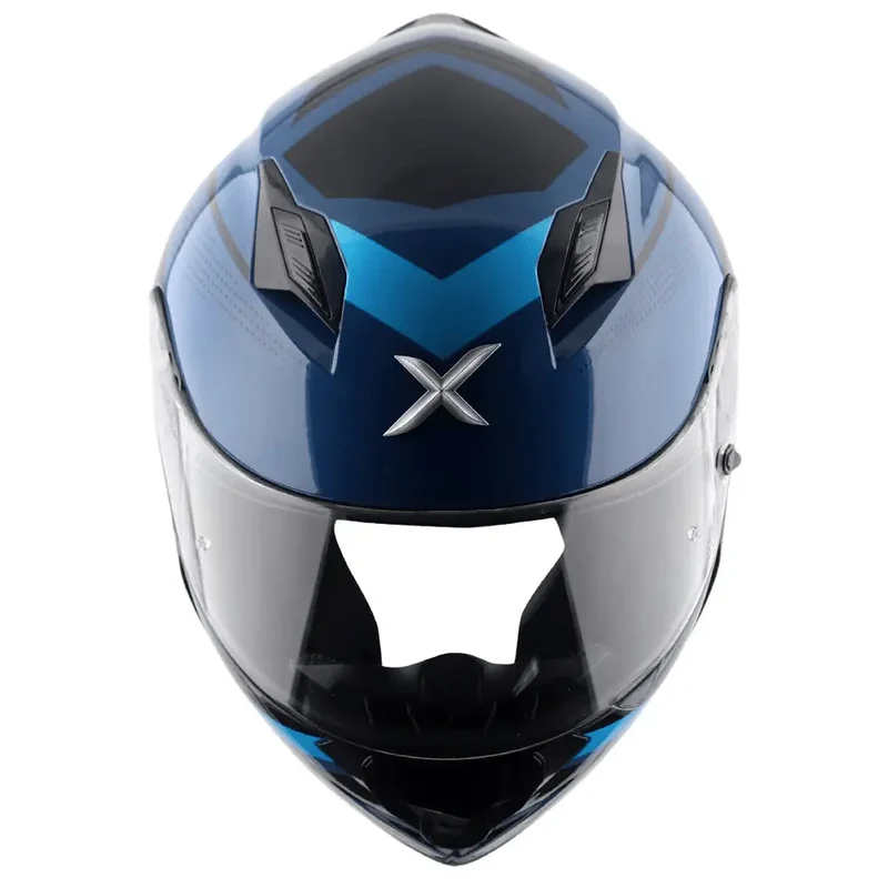 AXOR HUNTER CORNET INTEGRALE CASCHI DI MOTO NERO BLU