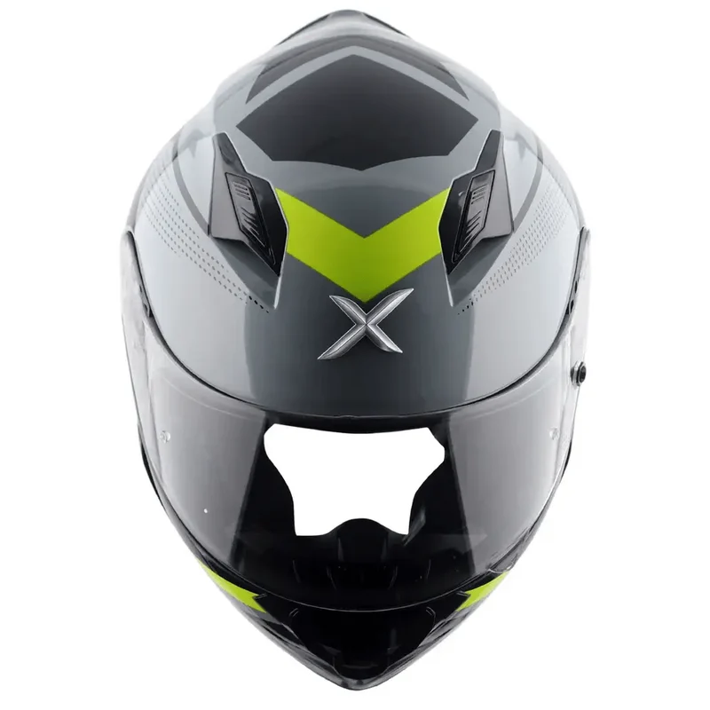 AXOR HUNTER CORNET INTEGRALE CASCHI DI MOTO NERO OPACO GIALLO FLUO