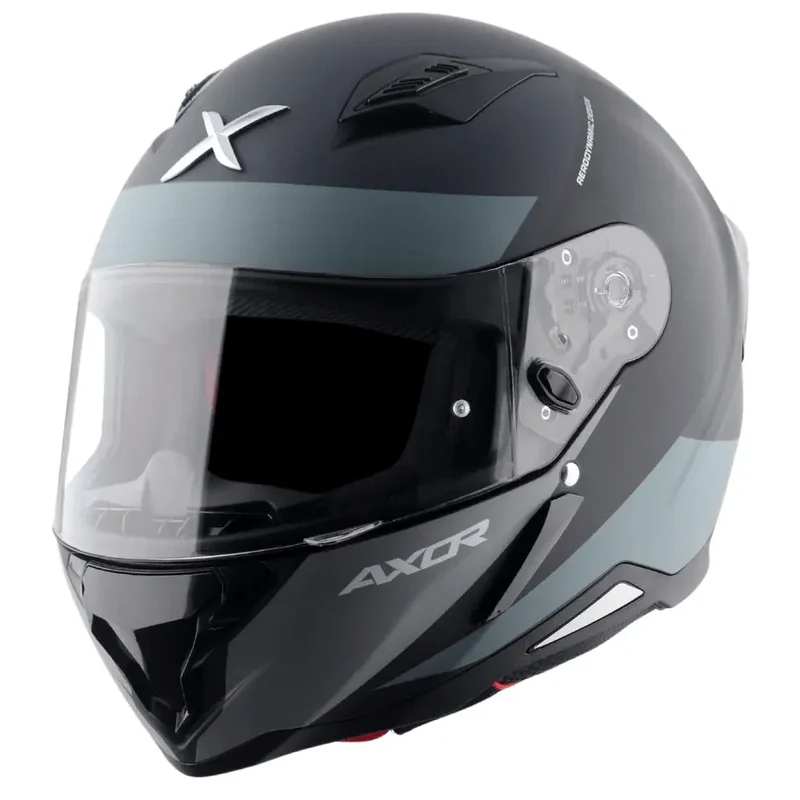 AXOR HUNTER TURBO INTEGRALE CASCHI DI MOTO OPACO NERO GRIGIO