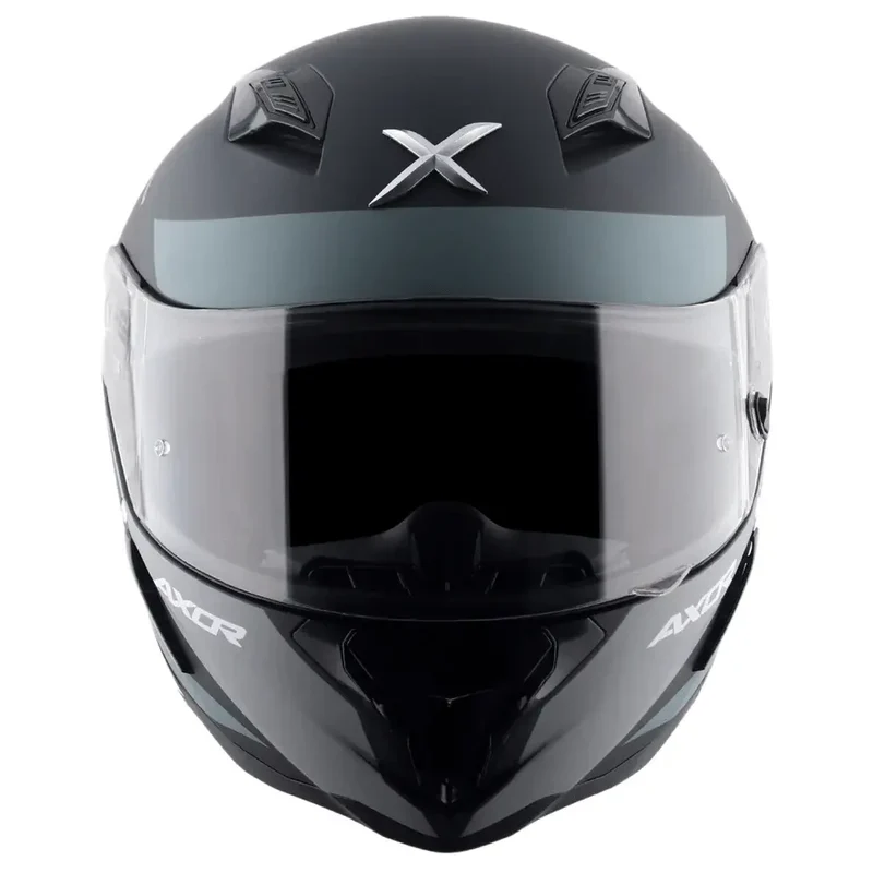 AXOR HUNTER TURBO INTEGRALE CASCHI DI MOTO OPACO NERO GRIGIO