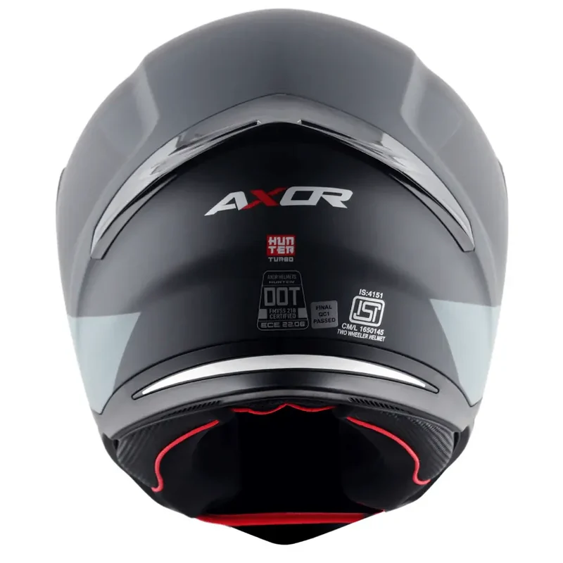 AXOR HUNTER TURBO INTEGRALE CASCHI DI MOTO OPACO NERO GRIGIO