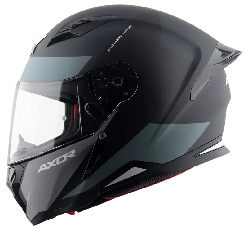 AXOR HUNTER TURBO INTEGRALE CASCHI DI MOTO OPACO NERO GRIGIO