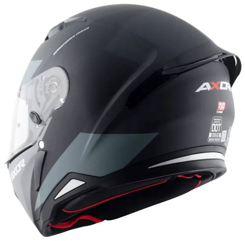 AXOR HUNTER TURBO INTEGRALE CASCHI DI MOTO OPACO NERO GRIGIO