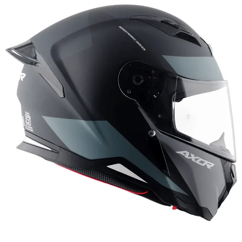 AXOR HUNTER TURBO INTEGRALE CASCHI DI MOTO OPACO NERO GRIGIO