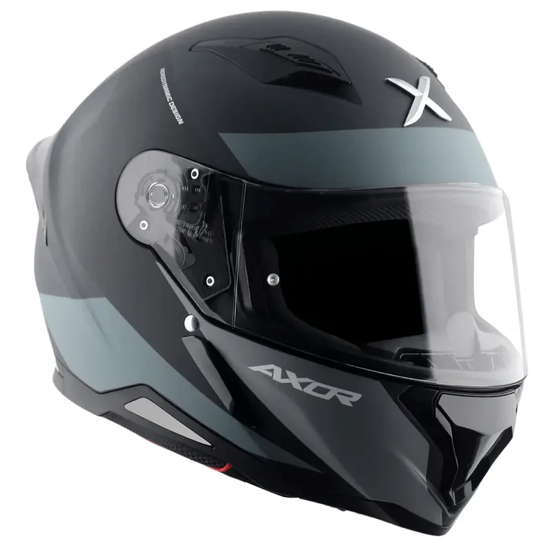 AXOR HUNTER TURBO INTEGRALE CASCHI DI MOTO OPACO NERO GRIGIO