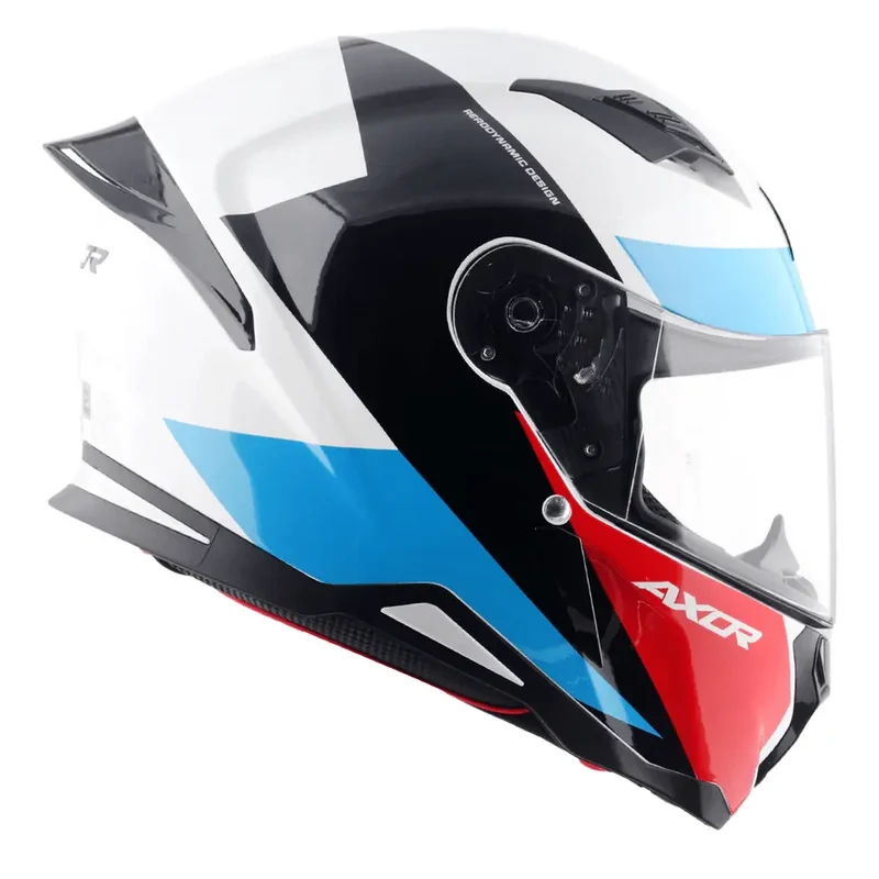 AXOR HUNTER TURBO INTEGRALE CASCHI DI MOTO BIANCO ROSSO