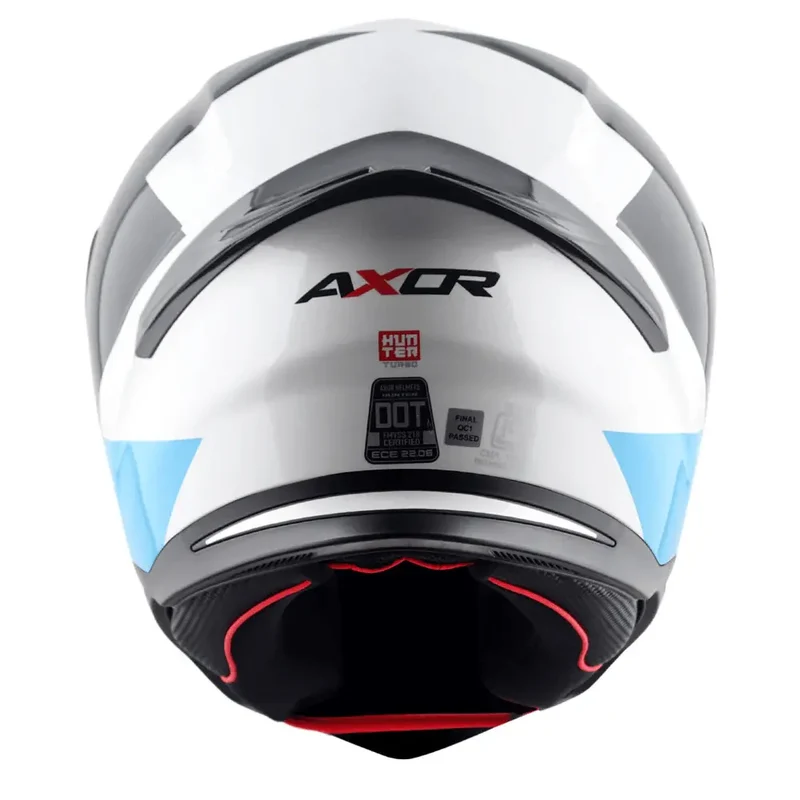 AXOR HUNTER TURBO INTEGRALE CASCHI DI MOTO BIANCO ROSSO