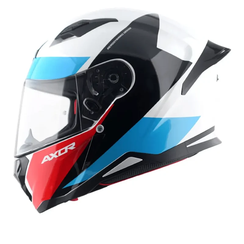 AXOR HUNTER TURBO INTEGRALE CASCHI DI MOTO BIANCO ROSSO