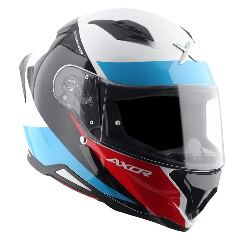 AXOR HUNTER TURBO INTEGRALE CASCHI DI MOTO BIANCO ROSSO