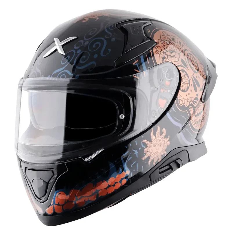 AXOR APEX TRANCE INTEGRALE CASCHI DI MOTO NERO ORO