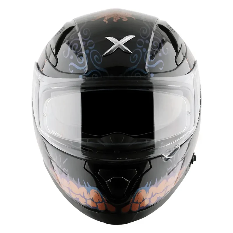 AXOR APEX TRANCE INTEGRALE CASCHI DI MOTO NERO ORO